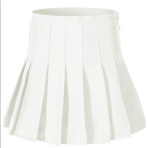 White tennis skirt with pants